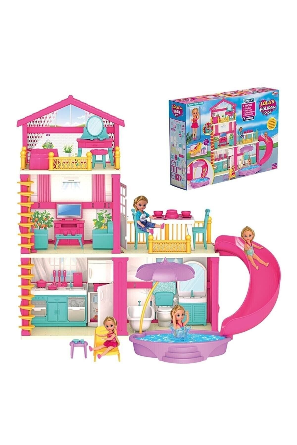 Blueeslife Lola'nın Tatil Evi - Ev Oyuncak - Lola'nın Tatil Ev Seti - Barbie Ev Seti