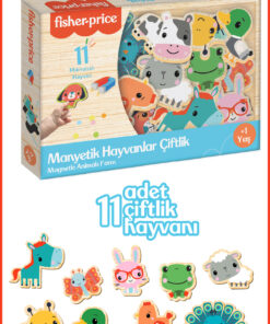 Fisher Price DİYTOY Mıknatıslı Manyetik Hayvanlar Çiftlik / Magnet Puzzle +3 yaş
