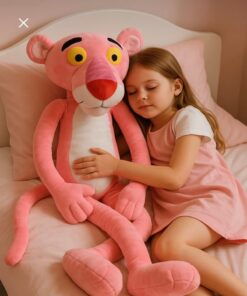 greenfor evlife Pembe Panter Peluş 90 cm – Dev Boy & Sevimli Çocuk Hediyesi - Görsel 3