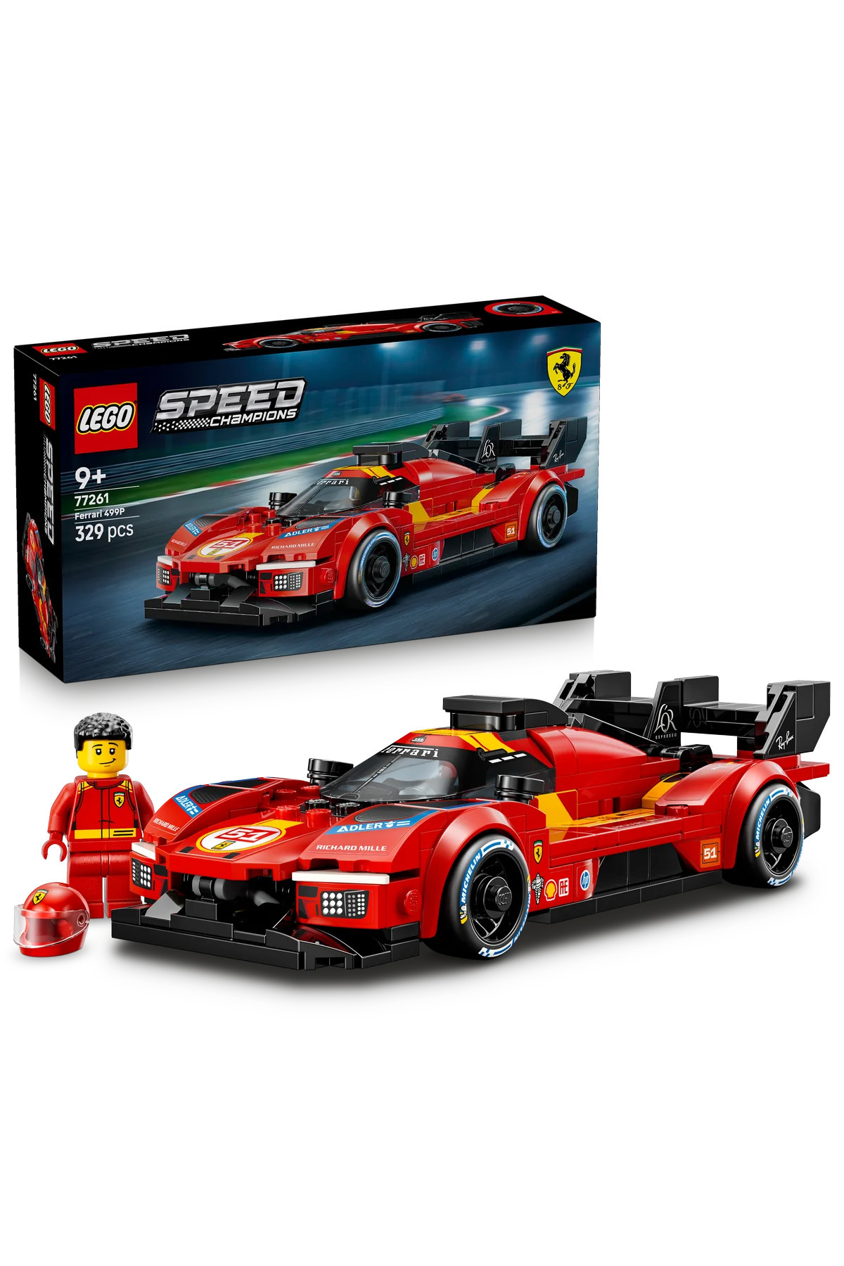 LEGO ® Speed Champions Ferrari 499P 77261 - 9 Yaş Üzeri Çocuklar için Oyuncak Yapım Seti (329 Parça)
