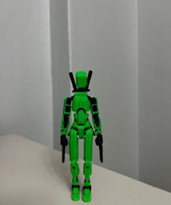 Alternative view of joybaskı Robot Dummy Oynar Eklemli Hareketli Oyuncak Aksiyon Figürü Bardak Hediyeli 3D 13 cm Yeşil Siyah