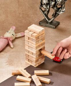 TOTTERİQ Cezalı Jenga Denge Oyunu Tower Büyük Boy 54 Parça - Görsel 3
