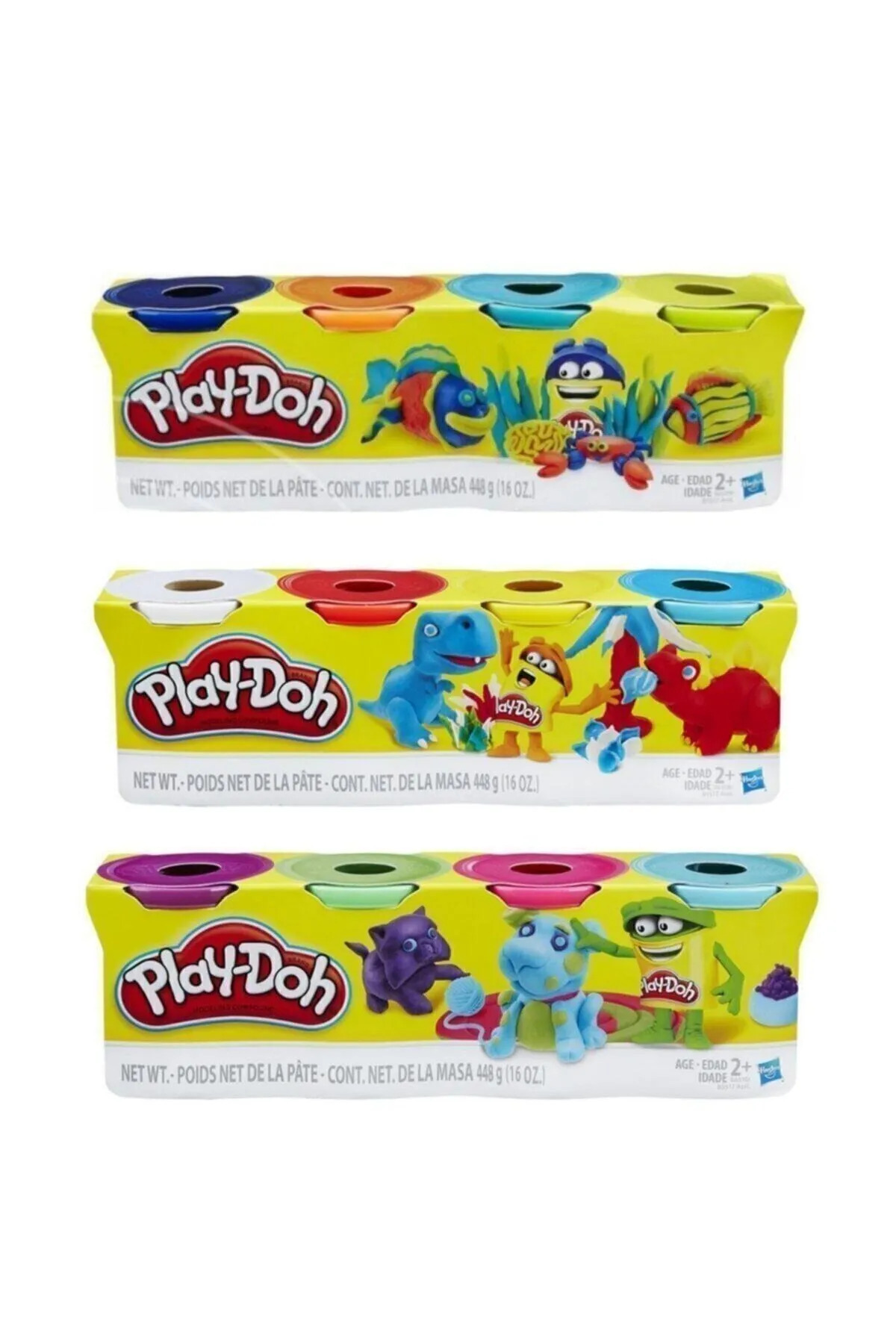 Hasbro 4 Renk Oyun Hamuru 448gr x 3 Paket