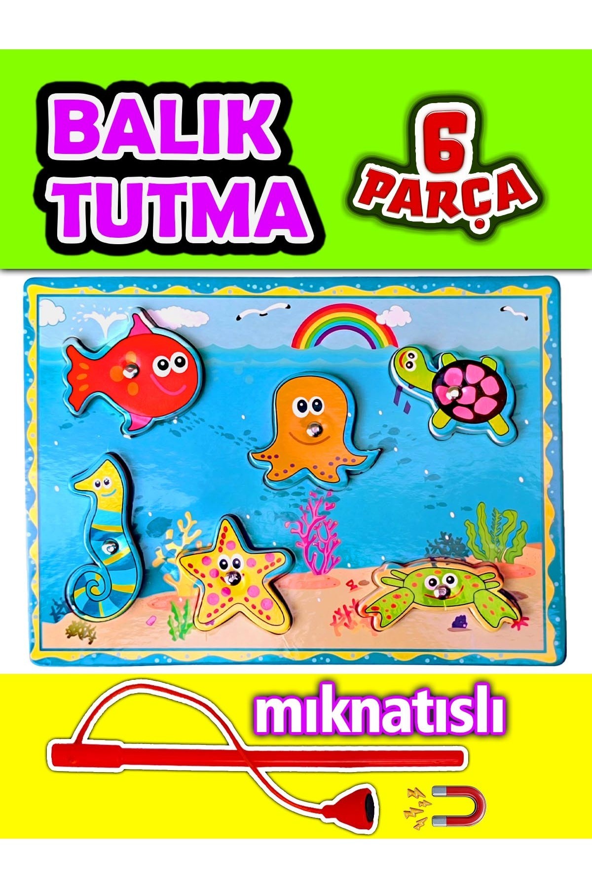 kidssan games Mıknatıslı Balık Tutma Oyunu Çocuk Eğitici Oyuncak