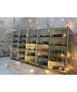 ReFason Desing Ahşap Araba Rafı 25'li Beyaz Renk (Hotwheels ve Matcbox Arabaları Için Uygundur) - Görsel 3