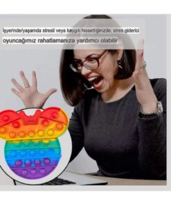 HOLLYHOME 4 Adet Pop It Kare-Yuvarlak-Diğer İki Şekil Değişken Popit - Görsel 3