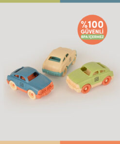 let's be child 3'lü Minik Arabalar Seti Yeşil Bej Mavi