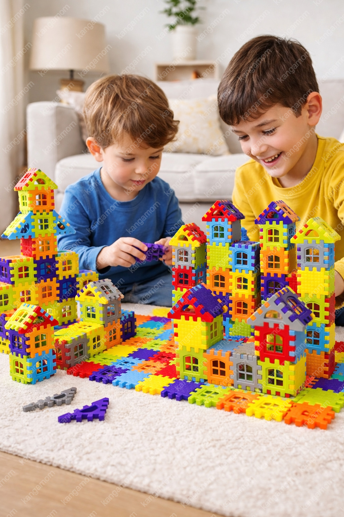 M&H 3D Ev Puzzle - 128 Parça Eğitici Şehir Kurma ve Tasarım Seti