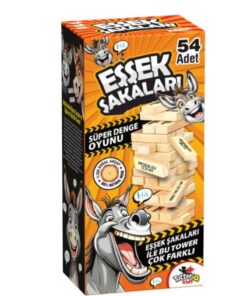 TOTTERİQ Cezalı jenga Eşşek şakaları versiyonu eğlenceli denge oyunu 54 parça