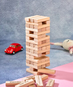 Alternative view of TOTTERİQ Cezalı jenga Eşşek şakaları versiyonu eğlenceli denge oyunu 54 parça