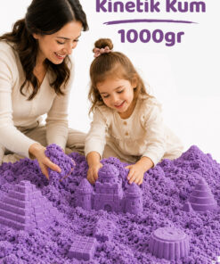 Heroes Kinetik Kum 1 Kg Mor - Eğitici Akışkan Dağılmayan Canlı Renk 1000 Gr Magic Sand Oyun Kumu