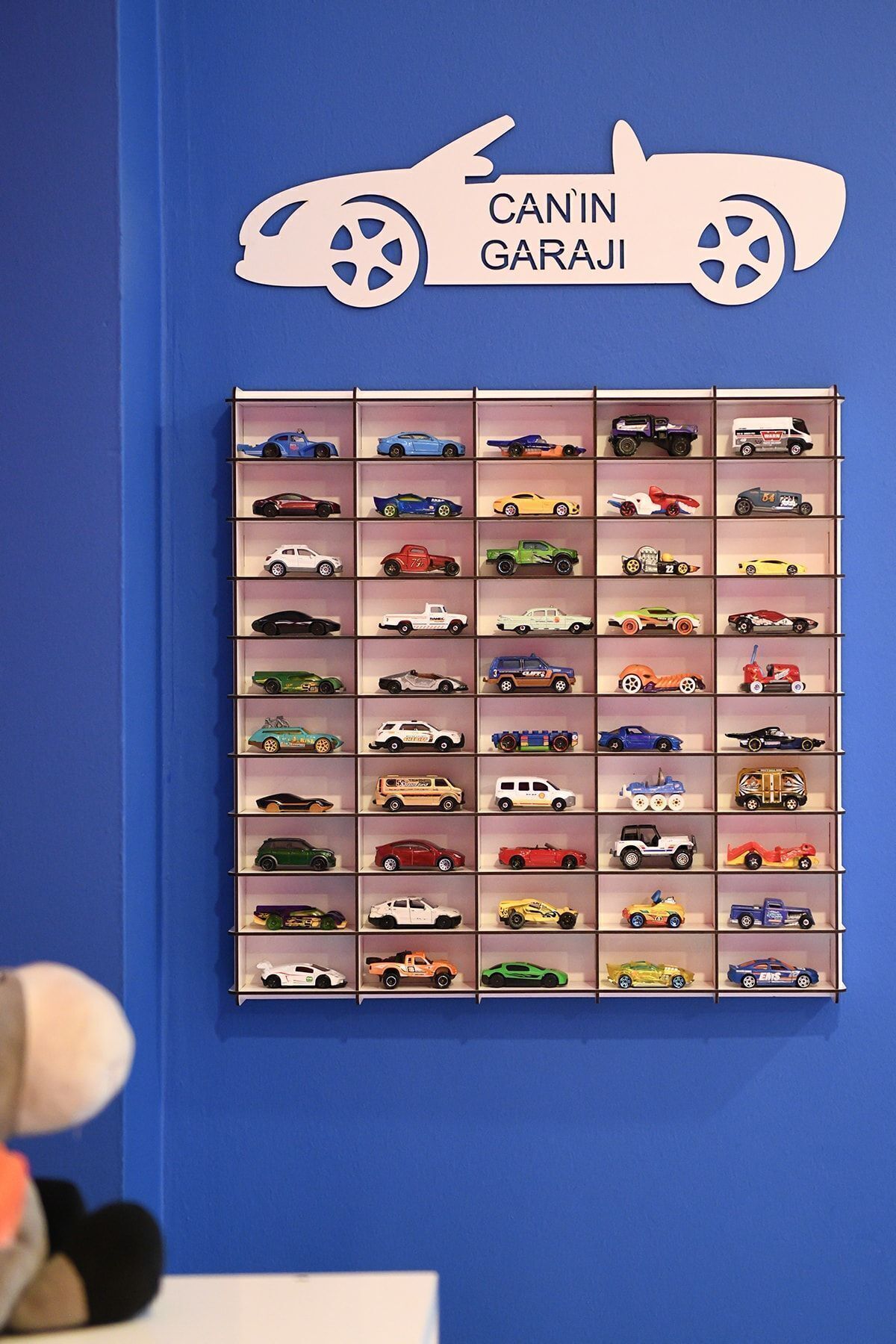 wudie Oyuncak Araba Rafı 50'li Eskitme Beyaz