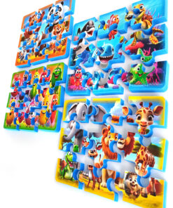 Alternative view of EVAKANCA 9 Parçalı 4 Adet Kalın Puzzle 2-3 Yaş Yapboz Yaban Deniz Hayvanları Sebzeler
