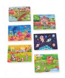 Fizello 6 Adet 16 Parça Eğitici Ve Öğretici Ahşap Çocuk Puzzle Montessori & Yapboz Bebek Çocuk Oyuncak