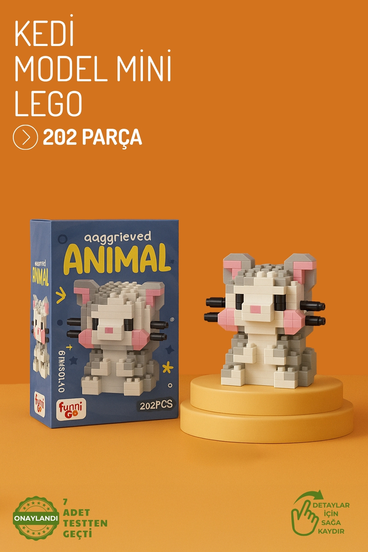 Nandy Home Kedi Model Karakter Figürü 3D Yapı Oyuncakları