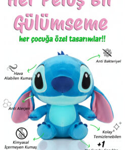 POLLYTOYS PELÜŞ OYUNCAKTA DÜNYA MARKASI Stitch Peluş Oyuncak 35 cm - Sevimli & Karakter & Yeni - Görsel 3
