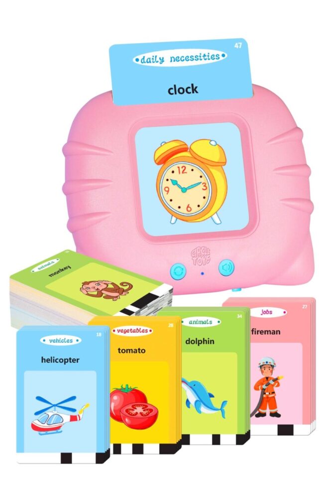 Circle Toys İngilizce Konuşan Sesli Flash Eğitim Kartları 224 Kart - Pembe - Görsel 2