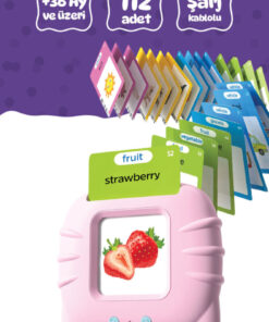 Circle Toys İngilizce Konuşan Sesli Flash Eğitim Kartları 224 Kart - Pembe