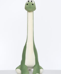 Pufu Toys Dinozor Peluş Yastık Oyuncak Yeşil (1 METRE) - Görsel 3