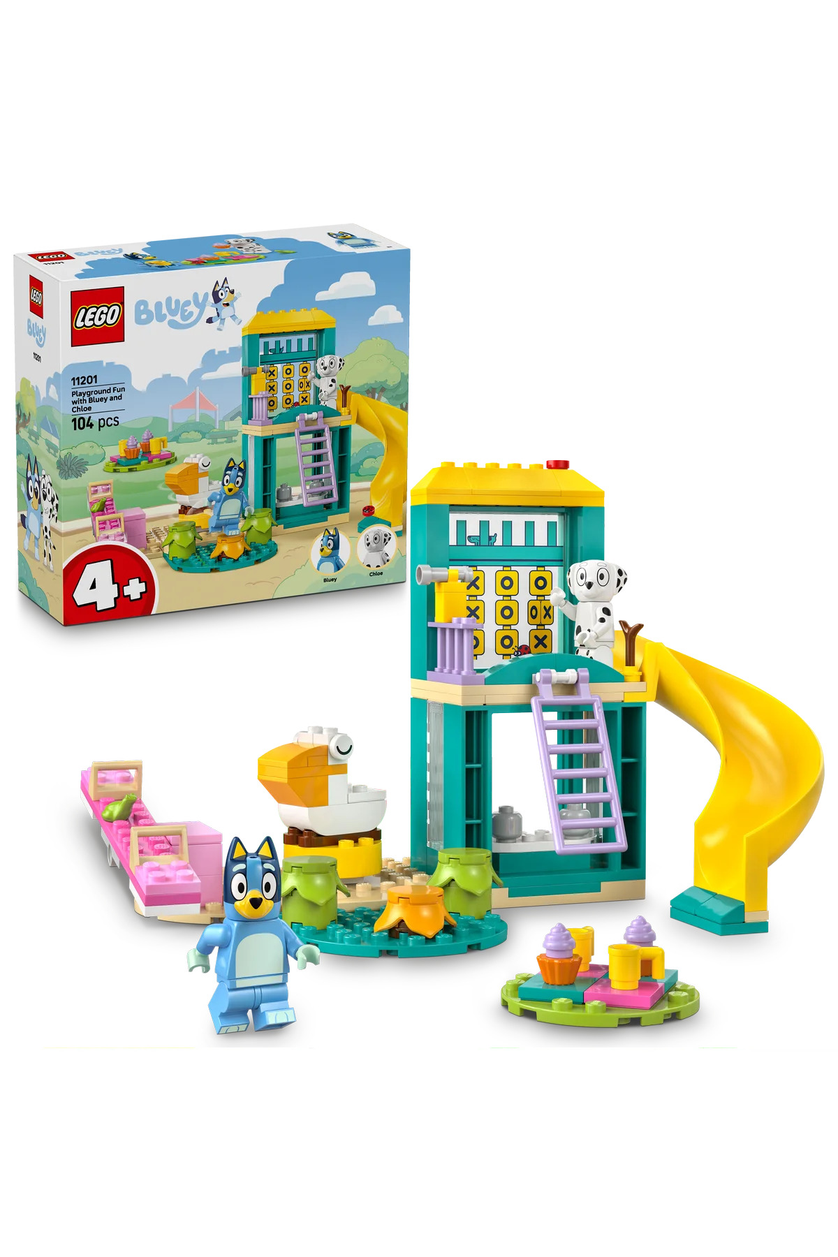 LEGO ® Bluey: Bluey ve Chloe ile OyunParkı Eğlencesi 11201 - 4+ Çocuklar için Oyuncak Yapım Seti (104P)