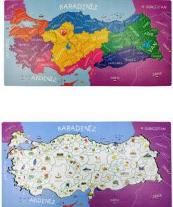 Genel Markalar Türkiye Puzzle ve Kültür Haritası Yapboz Eğitici Oyuncak