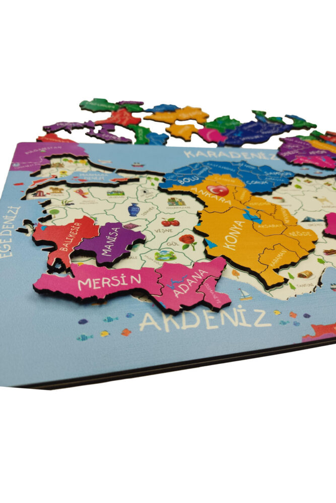 Genel Markalar Türkiye Puzzle ve Kültür Haritası Yapboz Eğitici Oyuncak - Görsel 2