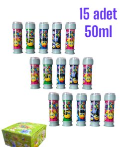 Oyunsal Üflemeli Baloncuklu Köpük Oyunu 50ml Likit 15 adet