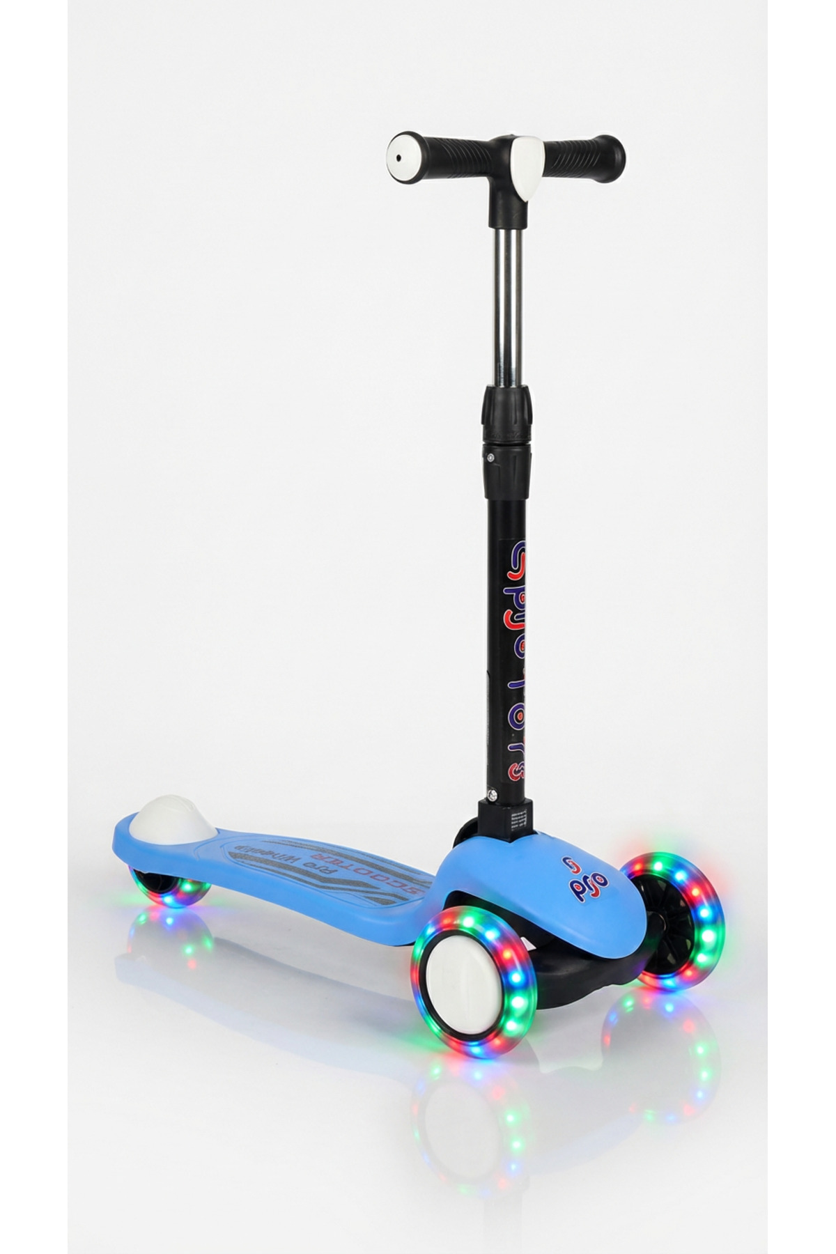 PRO Toys Işık/Ledli Üç Teker Yükseklik Ayarlanabilir ve Katlanabilir Fren Sistemli Çocuk Scooter