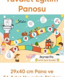 MSticker Eğlenceli Ve Eğitici Tuvalet Eğitimi Sticker Panosu 29x42cm