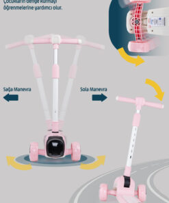 Alternative view of Prego Flow Müzikli Işıklı Oturaklı Çocuk Scooter Katlanabilir - Yükseklik Ayarlı