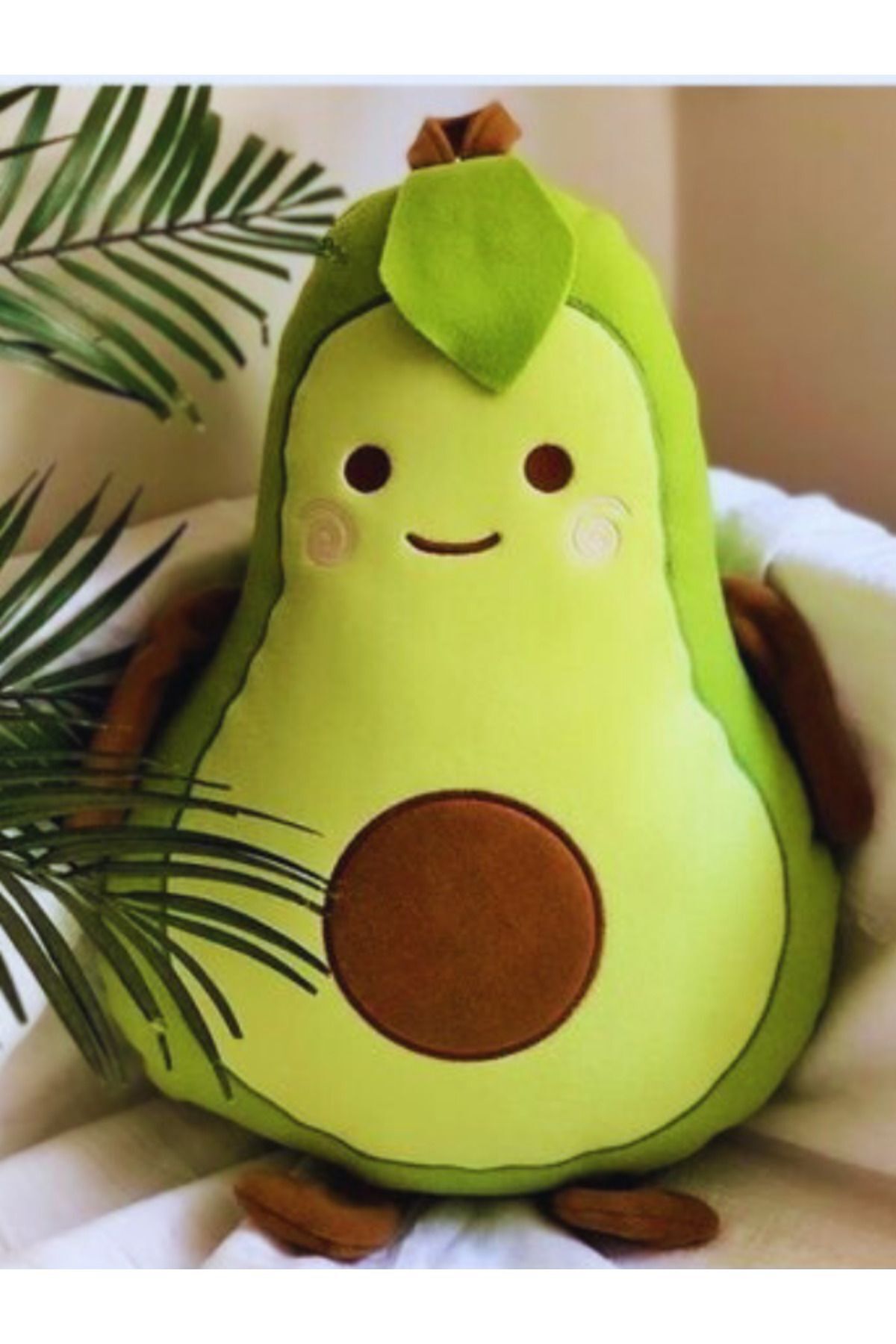 esdishopping Sevimli Avokado Peluş Yastık & Uyku Arkadaşı & Oyuncak & Hediyelik 35cm