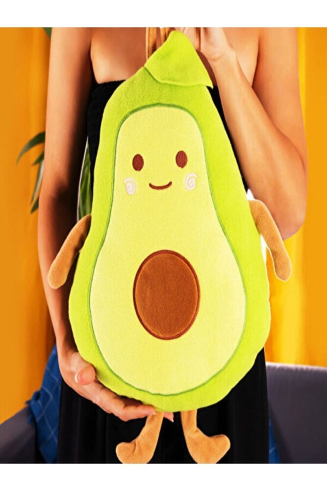 esdishopping Sevimli Avokado Peluş Yastık & Uyku Arkadaşı & Oyuncak & Hediyelik 35cm - Görsel 3