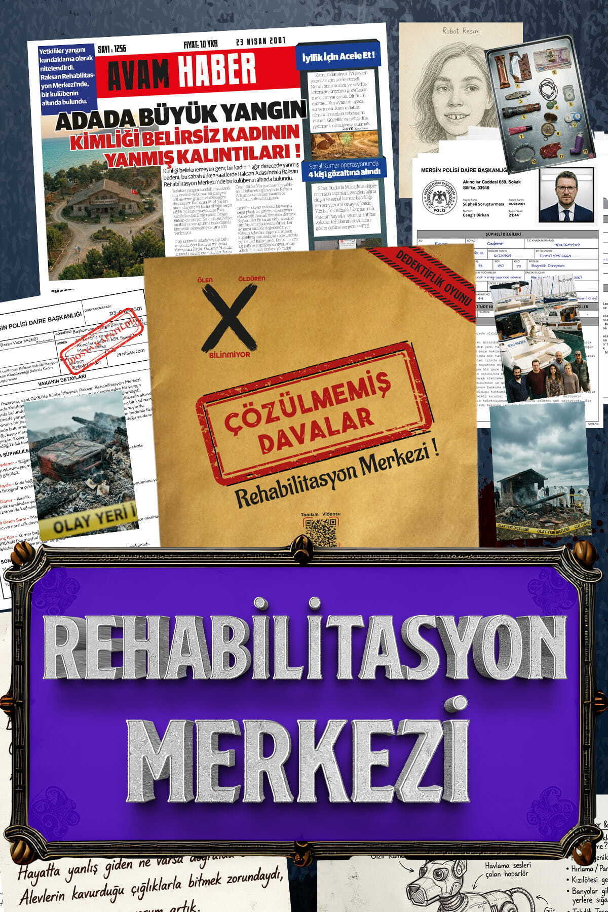 çözülmemiş davalar Rehabilitasyon Merkezi Suçluyu Bulma Dedektiflik Oyunu Katil Bulma Dedektif Oyunu Cinayet Çözme Oyun