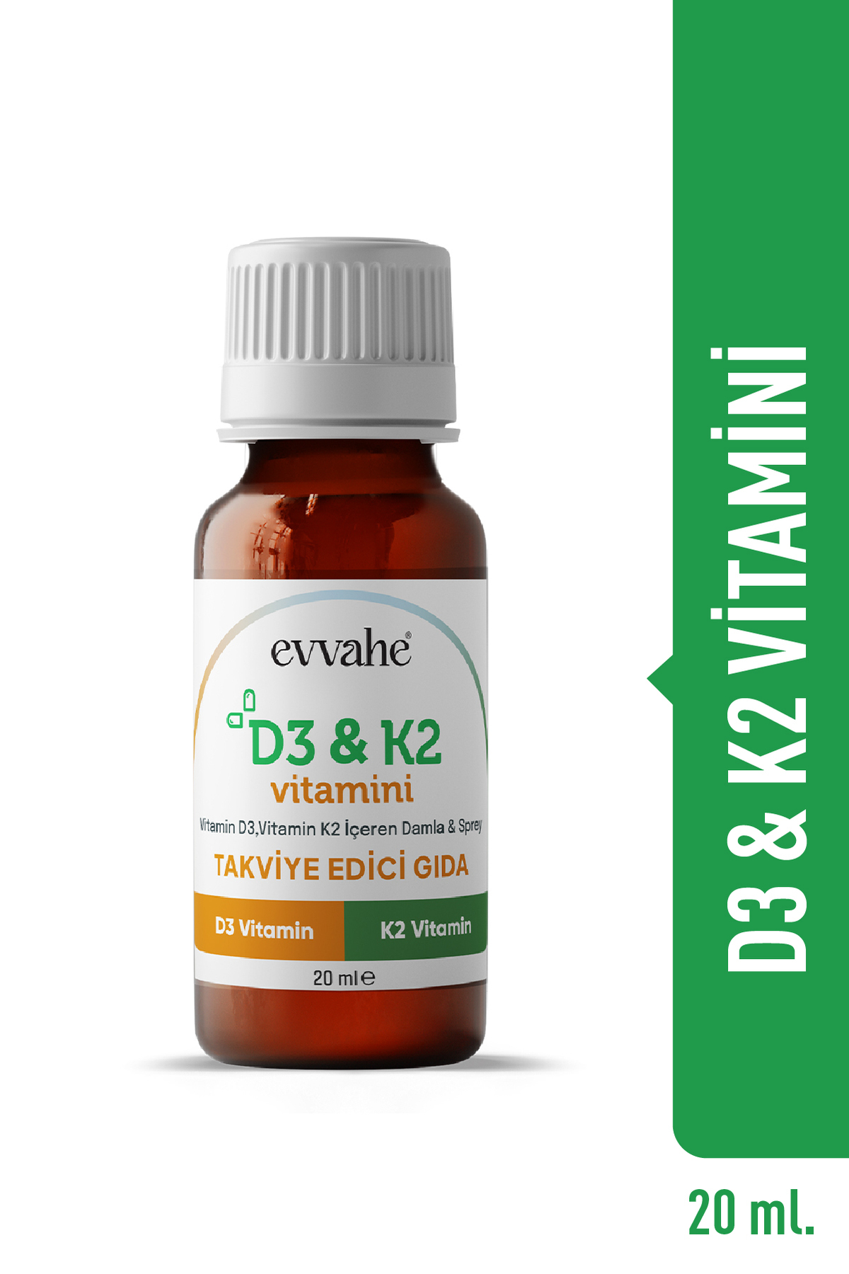 EVVAHE DOĞAL Vitamin D3 K2 (20ml.)