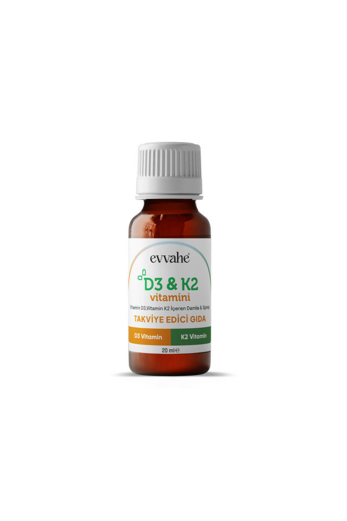 EVVAHE DOĞAL Vitamin D3 K2 (20ml.) - Görsel 3
