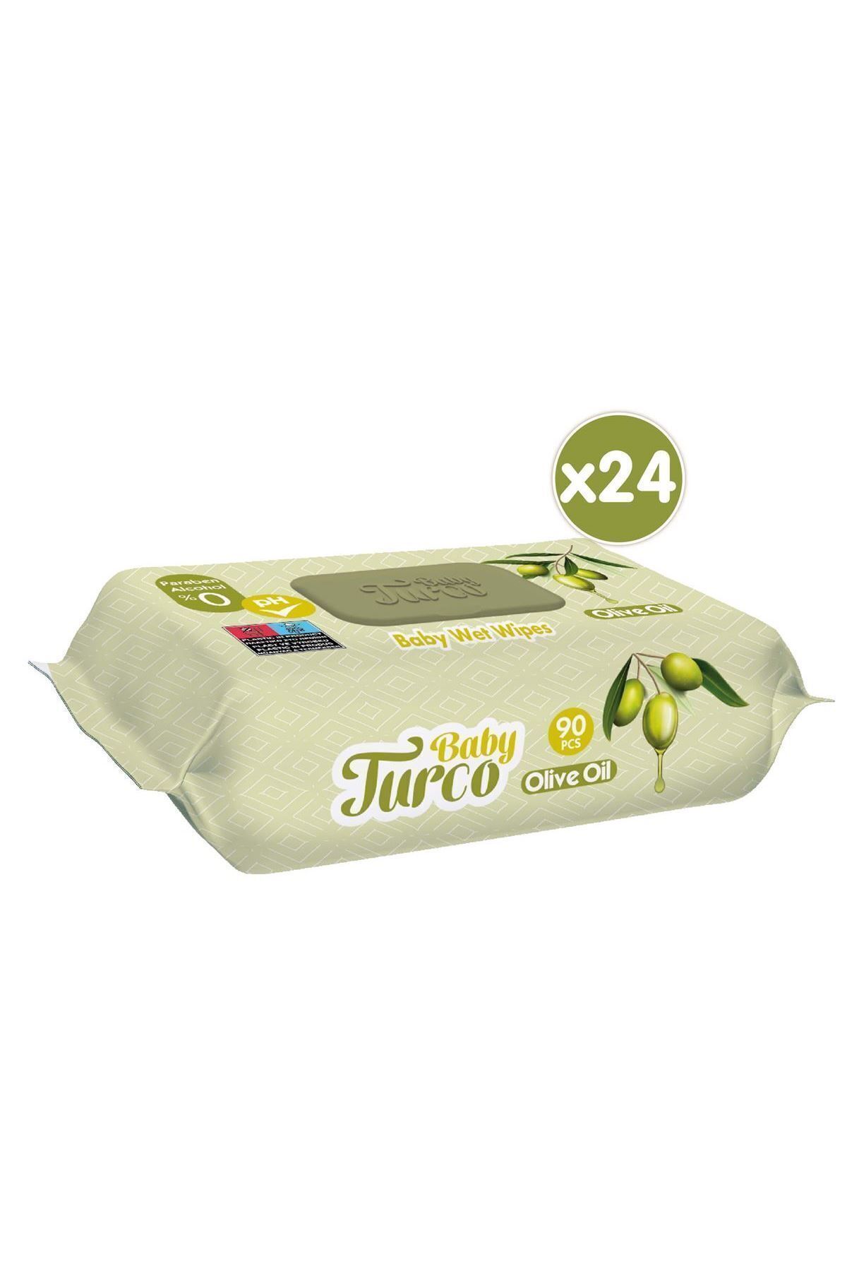 Baby Turco Zeytinyağlı Islak Bebek Havlusu 24x90 Adet - Görsel 3