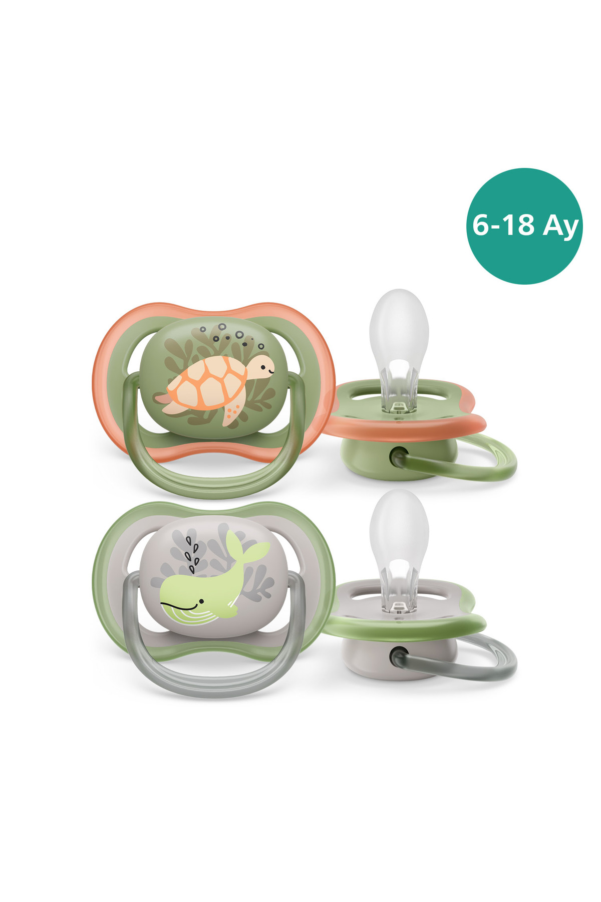Philips Avent Ultra Air Emzik 6-18 Ay, 2'li Paket, Erkek, SCF085/60