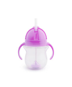 Munchkin Tıklama Kilitli Uçlu Pipetli Alıştırma Bardağı, 6ay 207ml Mor
