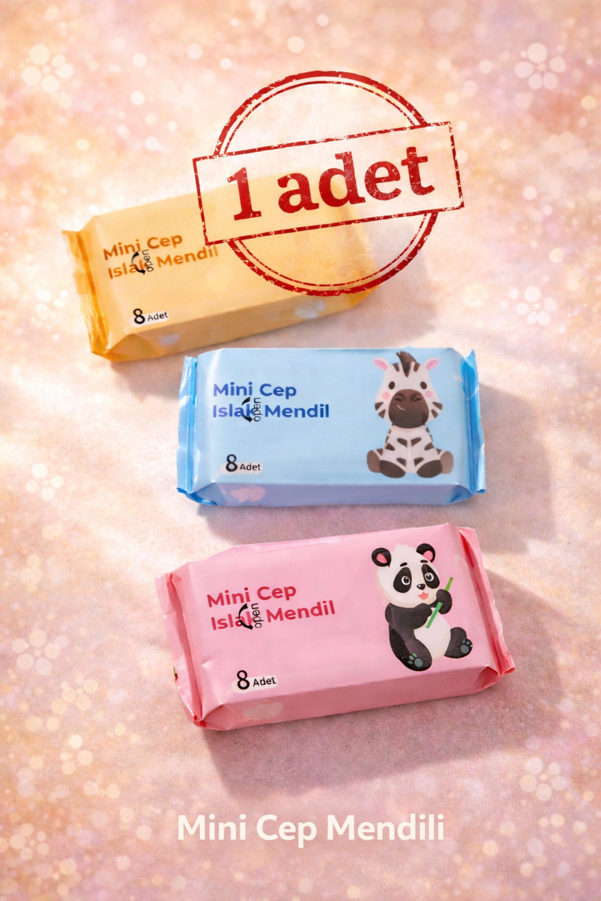 Mode Cool Taşınabilir Çanta Tipi Mini Islak Mendil – Cep Boy Hijyen Mendili (1 Paket)