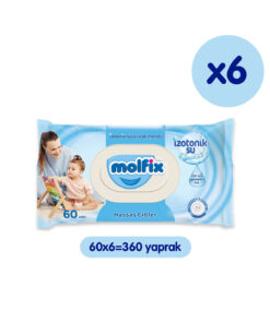 Molfix İzotonik Sulu Islak Mendil Hassas Ciltler 60'li x 6 Adet (360 Yaprak)