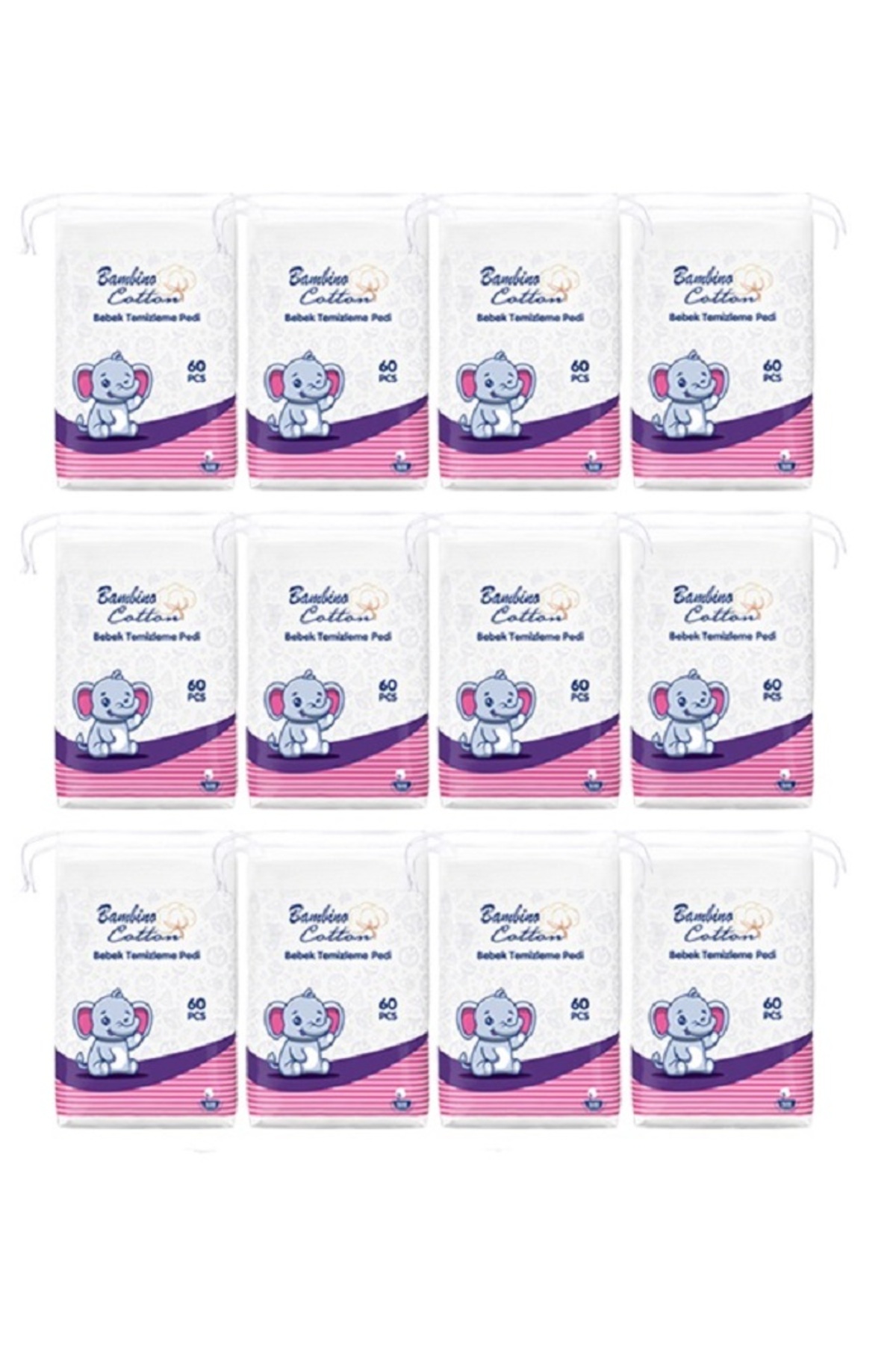 Bambino Cotton Bebek Temizleme Pamuğu X12