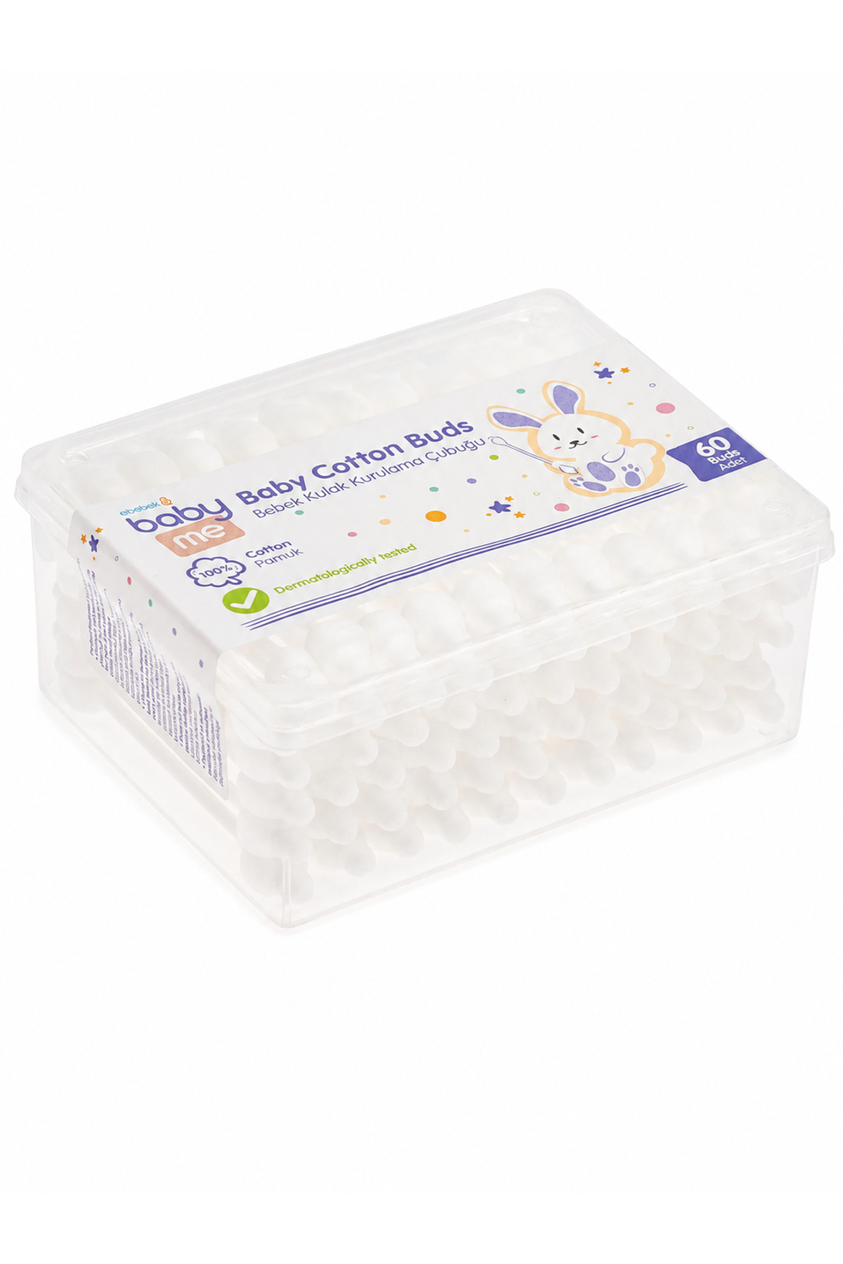 Baby Me Bebek Kulak Kurulama Çubuğu 60 Adet