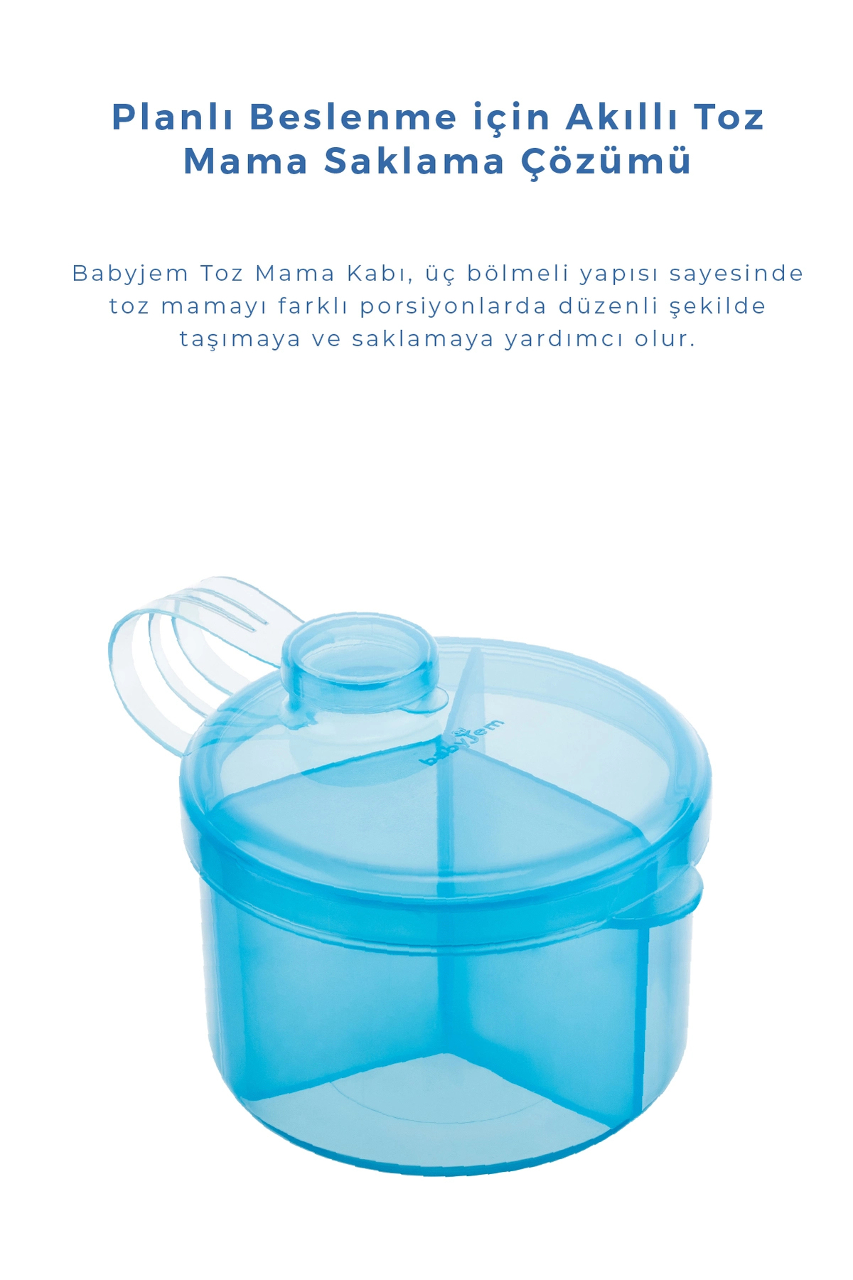 Babyjem Toz Mama Kabı Mavi 496 - Görsel 3