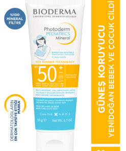 Bioderma Photoderm Pediatrics Mineral SPF50+ E Vitamini İçeren Çok Yüksek Korumalı Bebek Güneş Kremi 50 Gr