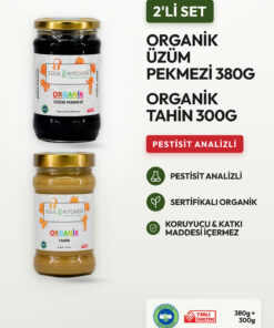 Soul Kitchen Organik Ürünler Organik Sertifikalı Tahin ve Üzüm Pekmezi Soğuk Sıkım Şeker İlavesiz Avantaj Set