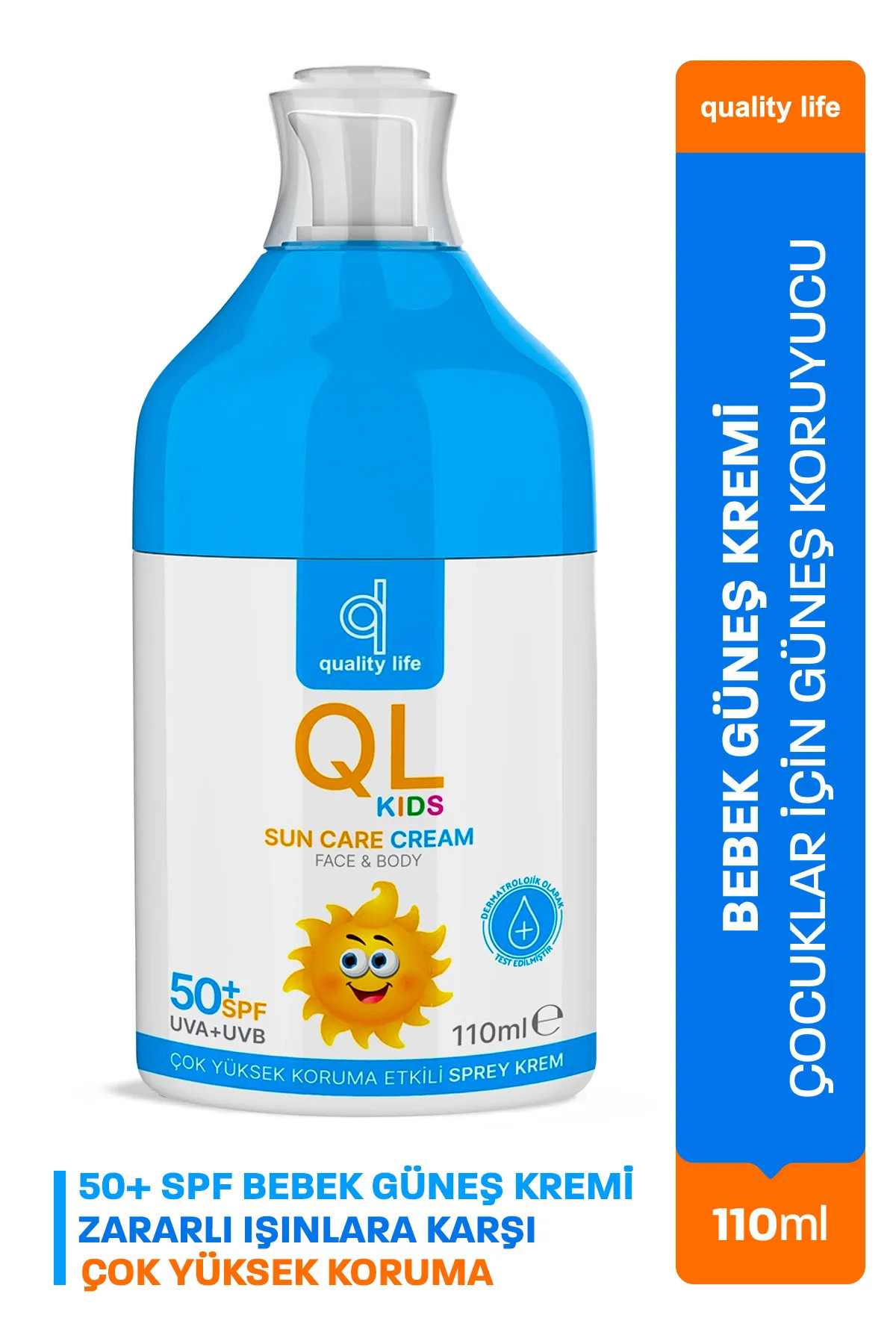 Quality Life Bebek Güneş Kremi - Çocuklar İçin Güneş Koruyucu Kremi - 50+ Spf 110 ML - Çok Yüksek Koruma UVA UVB