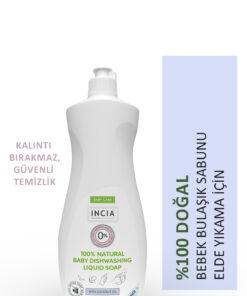 INCIA 0 Doğal Bebek Bulaşık Sabunu Bitkisel Emzik Biberon Temizleyici Vegan 500 ml