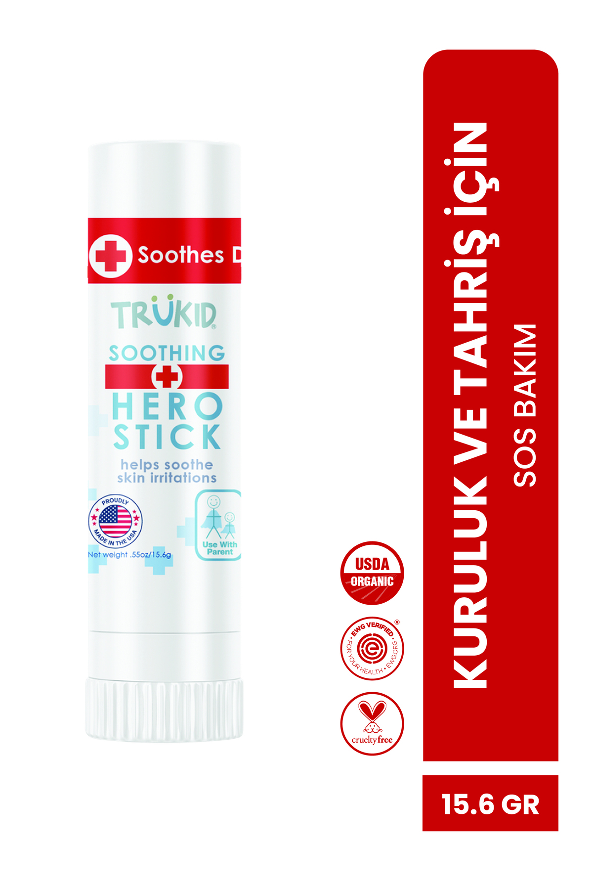 Trukid Hero Stick, Anlık Yatıştırıcı ve Onarıcı Sos Stick 15.6 Gr