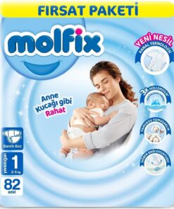 Molfix 3D Yenidoğan Fırsat Paketi 82'li Bebek Bezi