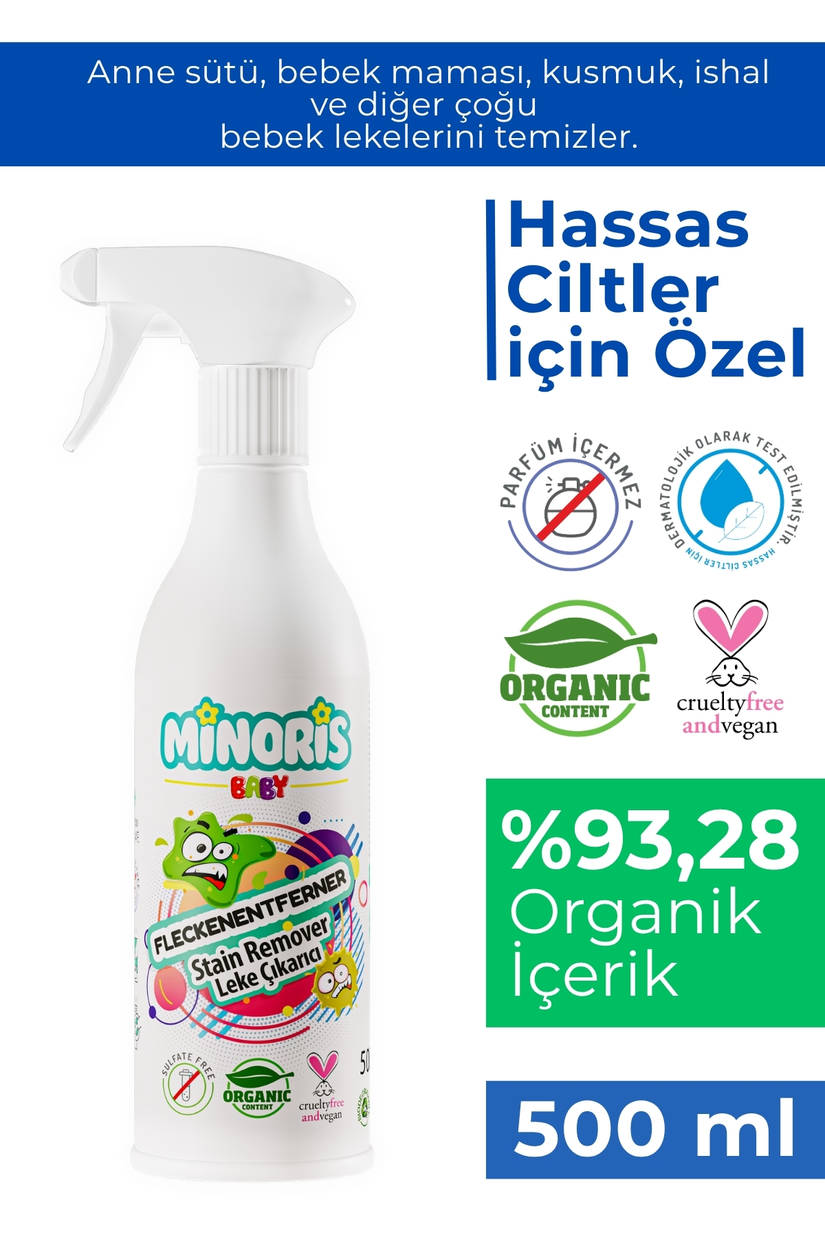 Minoris Baby Organik Leke Çıkarıcı 500ml